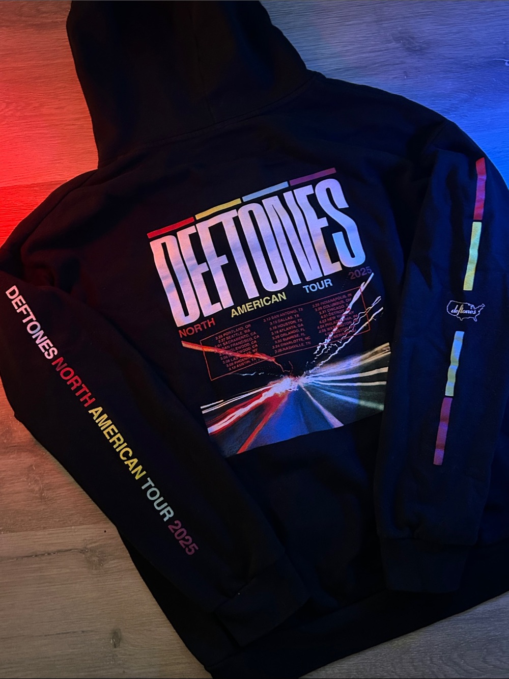 Deftones North American Tour 2025 Black Hoodie